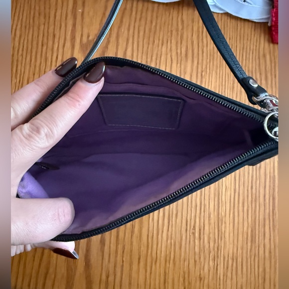 Coach Black Signature Wristlet - Picture 3 of 3